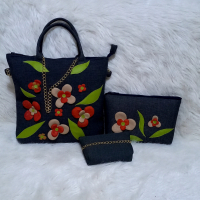 Комплект дамска чанта и два несесера , снимка 4 - Чанти - 45008300
