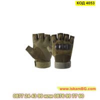 Тактически ръкавици без пръсти с протектор подходящи за различни видове спорт - КОД 4053, снимка 4 - Спортна екипировка - 45494562