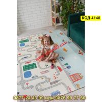 Сгъваемо детско килимче за игра, топлоизолиращо 180x200x1cm - модел Горски рай + Трафик - КОД 4140, снимка 7 - Други - 45509618