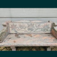 мраморна пейка и маса за двор, снимка 1 - Градински мебели, декорация  - 45838553