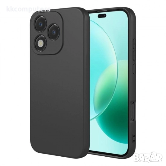 Силиконов кейс iPaky матиран и Протектор За Honor 400 Lite, Черен, снимка 1