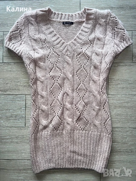 ЧИСТО НОВА Розова зимна туника, снимка 1