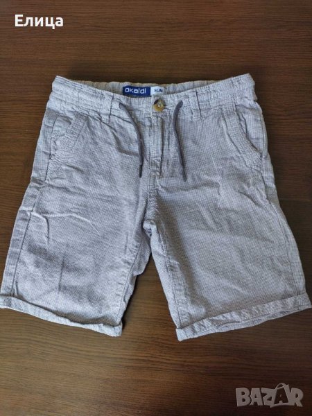 Детски къси панталони Okaidi с лен - размер 122, снимка 1