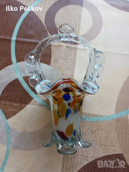 Стъклена кошница, снимка 1
