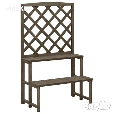 vidaXL Етажерка за саксии с пергола, 70x42x115 см, чам масив（SKU:316414）, снимка 1