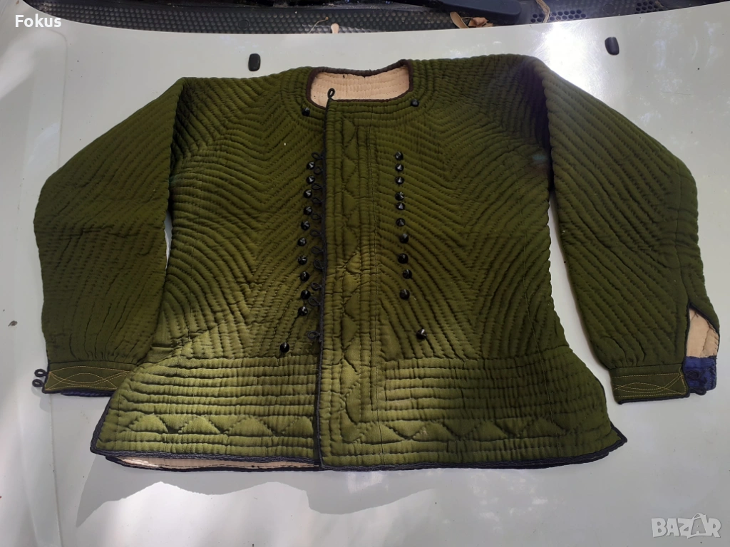 Стара възрожденска връхна дреха антерия носия - зелена, снимка 1