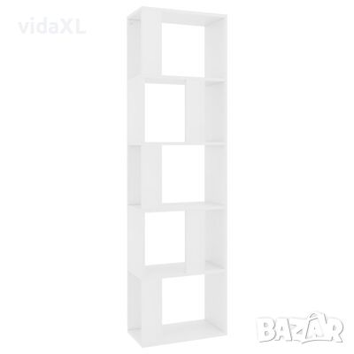vidaXL Библиотека/разделител за стая, бяла, 45x24x159 см, ПДЧ(SKU:800108, снимка 1