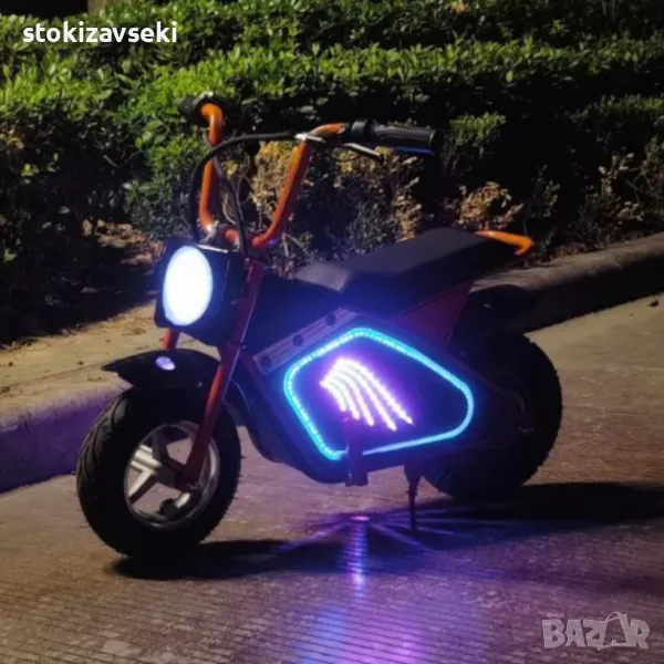 Детски електрически мотоциклет WOLONG, 350W, 36V, Bluetooth високоговорител, снимка 1