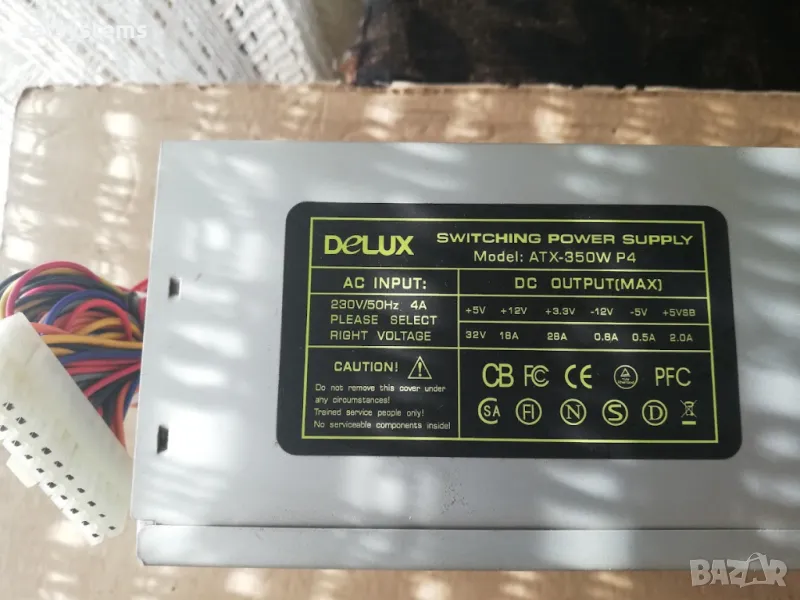 Компютърно захранване 350W Delux ATX-350W P4 120mm FAN, снимка 1