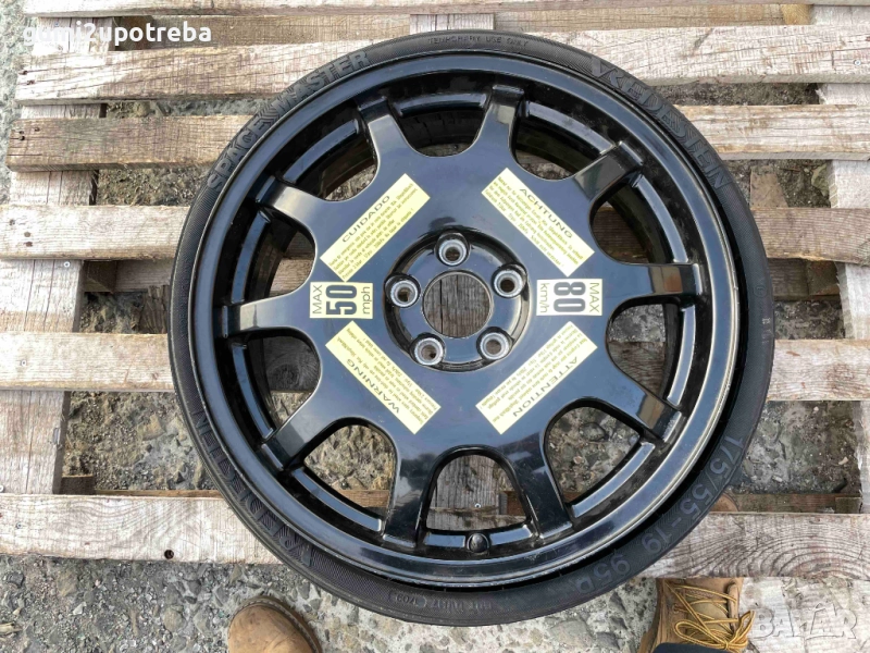 19 Резервна Джанта Патерица 5х112 AUDI A4 B8 ALLROAD 6J et36 175/55/19, снимка 1