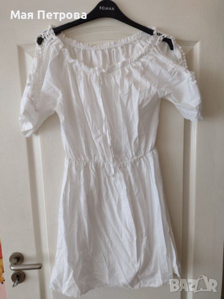 Бяла туника рокля , снимка 1