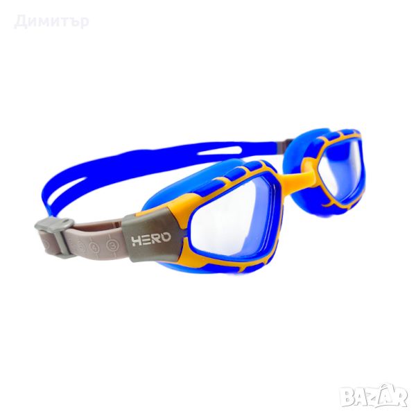 HERO Fit Junior - Детски очила за плуване - Сини / Оранжеви, снимка 1