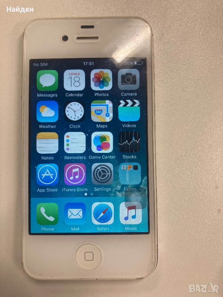iPhone 4S,бял,iCloud,за части, снимка 1