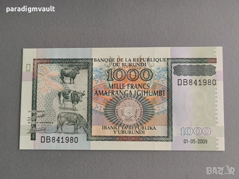 Банкнота - Бурунди - 1000 франка UNC | 2009г., снимка 1