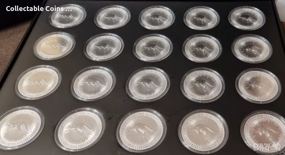 сребърна монета 1 оз 1 oz кенгуру, снимка 1