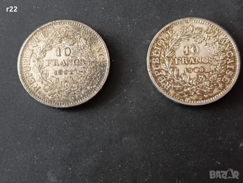 10 Франка Сребро Франция, снимка 1