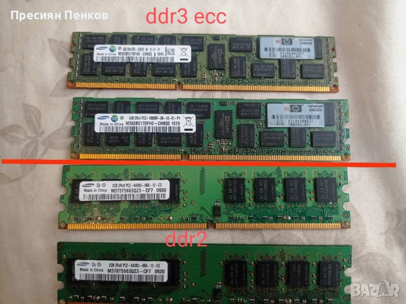  ddr3 ecc и ddr2 рам памет китове , снимка 1