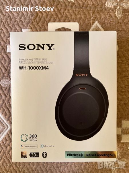 Слушалки Sony WH-1000XM4, черни, снимка 1