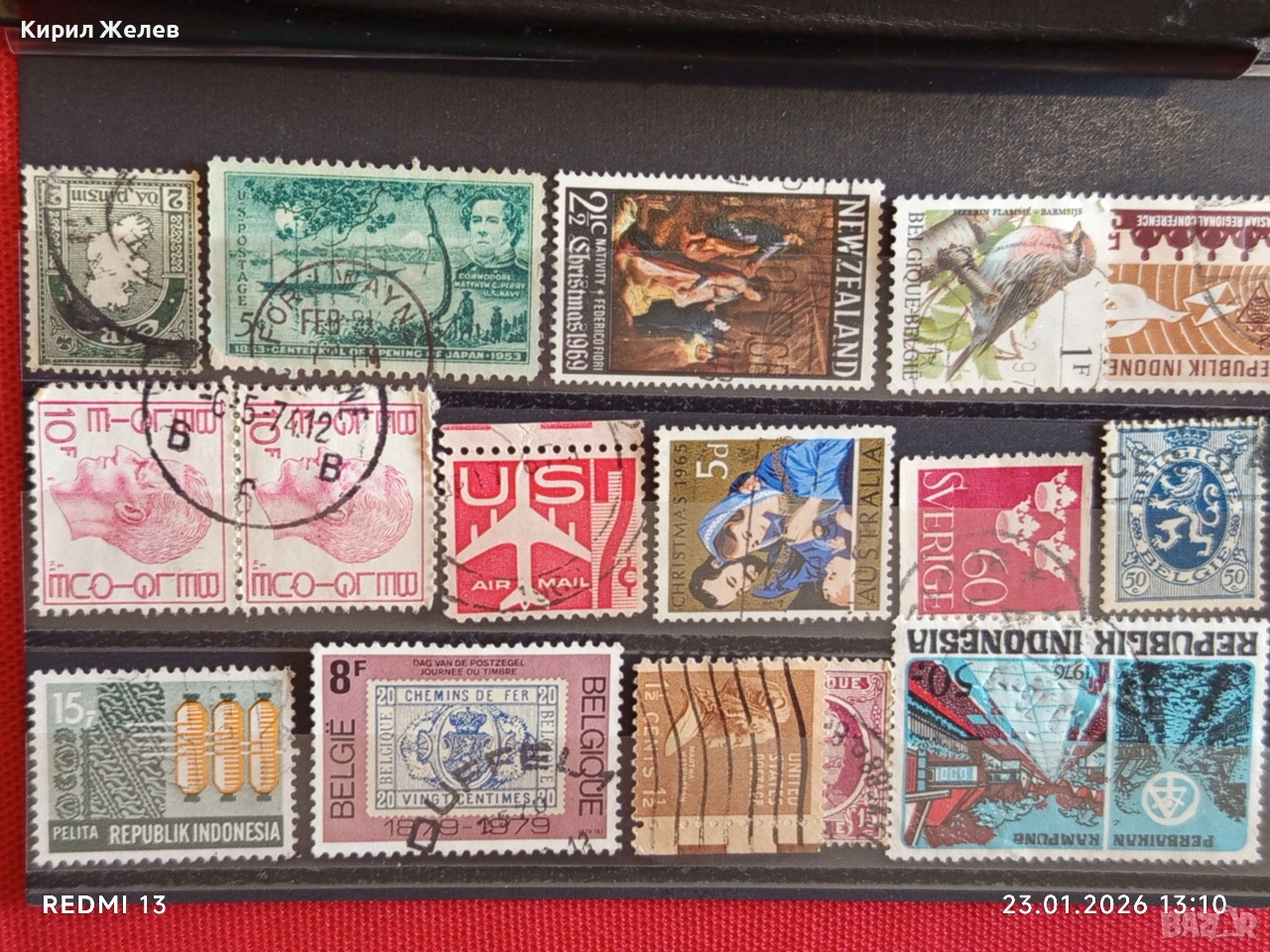 Стари пощенски марки от цял свят смесени БЕЛГИЯ,НОВА ЗЕЛАНДИЯ, ШВЕЦИЯ за КОЛЕКЦИЯ 51609, снимка 1