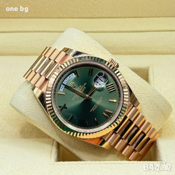 Rolex Day Date President Gold Green Roman Dial , снимка 1