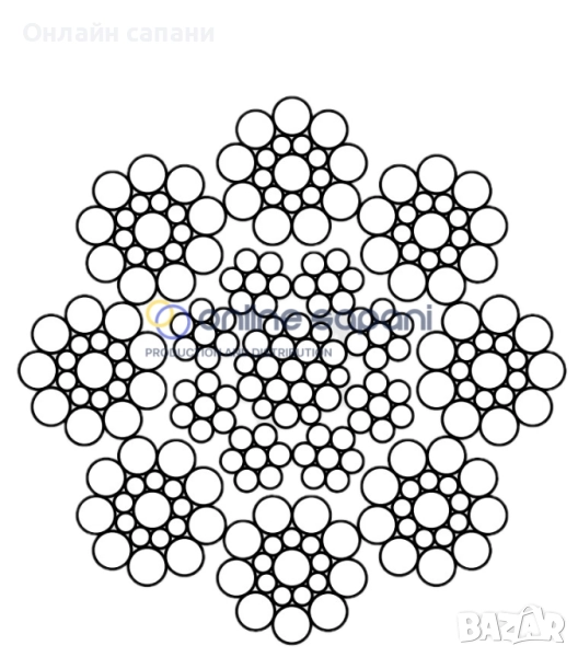 Носещи въжета за асансьор и въжета за скоростен ограничител за асансьор, снимка 1