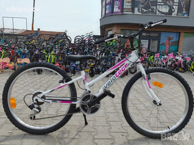 SPRINT Алуминиев велосипед 24" Velotec Adventure розов, снимка 12 - Велосипеди - 53922862