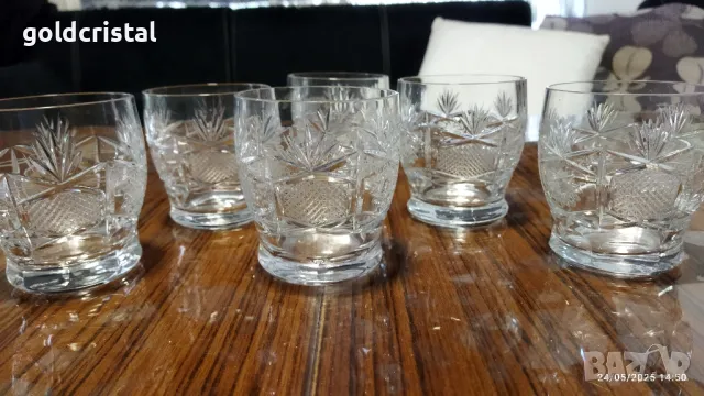 кристални чаши серия Поморие , снимка 2 - Антикварни и старинни предмети - 50437146