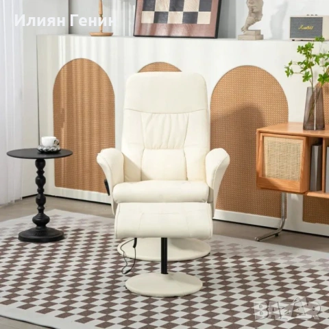 Масажен стол HOMCOM с табуретка, , снимка 3 - Дивани и мека мебел - 54086343