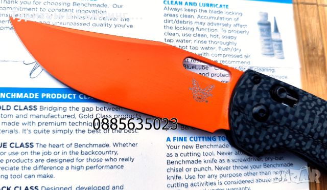  Benchmade Bugout 535 Carbon  /Benchmade Taggedout 15535OR Carbon, снимка 16 - Ножове - 46797303