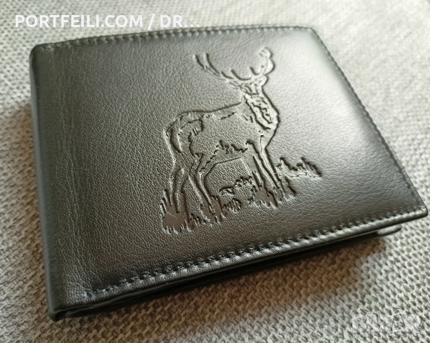  Кожен портфейл Friedrich с RIFD NFC защита и щампа на елен , снимка 7 - Портфейли, портмонета - 53617247