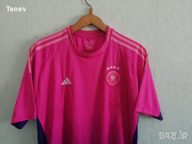 Германия 2024/2025 нова гостуваща тениска фланелка футболна размер XXL 2XL Germany розова, снимка 4 - Тениски - 49968903