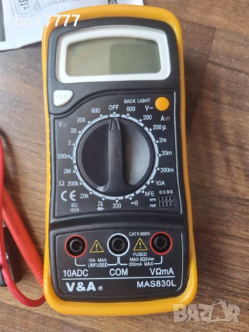 Цифров мултицет MAS830L-НЕ Е ПОЛЗВАН., снимка 2 - Друга електроника - 50724664