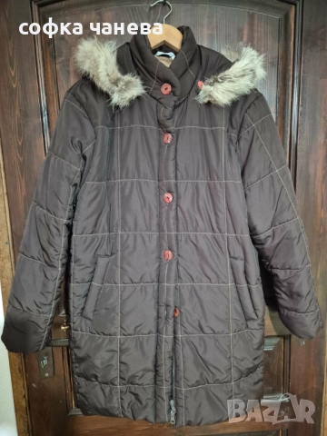 дамско топло яке с качулка