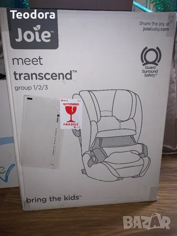 Стол за кола Joie - Transcend, 9-36 kg, Tuxedo, снимка 3 - Столчета за кола и колело - 46391386