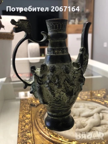 Китайски бронзов чайник, снимка 2 - Колекции - 51020683