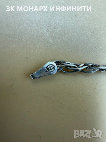 Сребърна гривна /925/ БЕЗ ЗАКОПЧАЛКА, снимка 4 - Гривни - 53472410