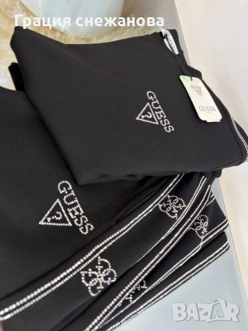 Екип Комплект в черен  цвят и декорация от камъни, снимка 2 - Спортни екипи - 54064648