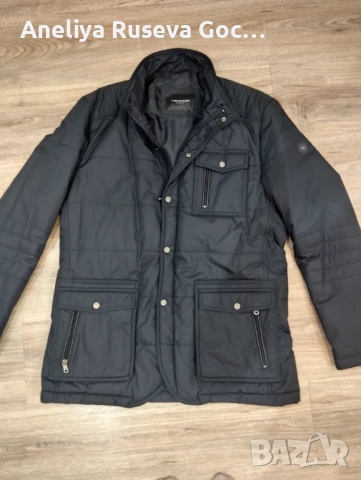 Мъжко тъмно синьо яке на марката Teodor размер М/L, снимка 3 - Якета - 52632779