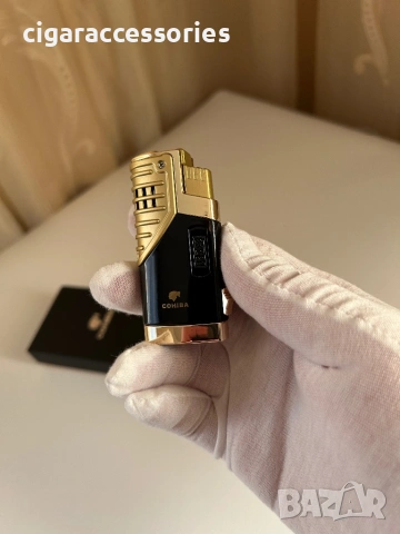 Cohiba луксозна запалка с 3 пламъка и вграден пънч, снимка 3 - Запалки - 53152639