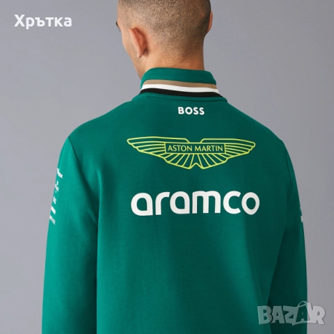 Aston Martin x Hugo Boss F1 Team - Оригинална мъжка блуза р-р 2XL, снимка 6 - Блузи - 52669214
