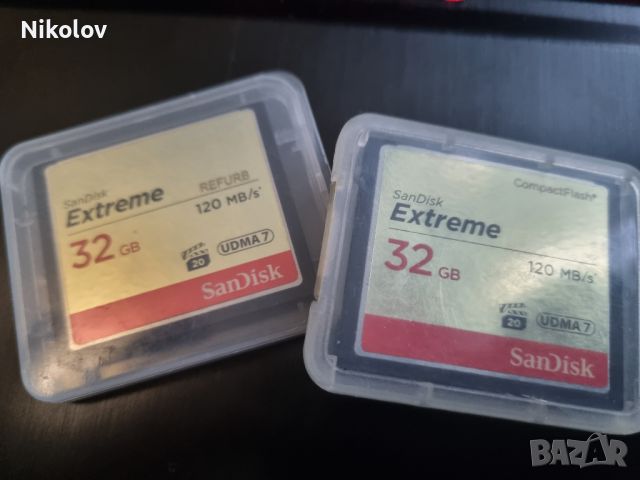 Compact Flash 32 GB SanDisk Extreme, снимка 1 - Чанти, стативи, аксесоари - 46297833
