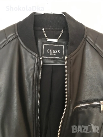 Кожено яке Guess XS, снимка 3 - Якета - 51717503