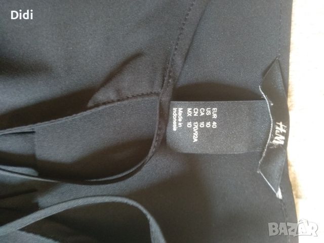 H&M черна блуза , снимка 2 - Блузи с дълъг ръкав и пуловери - 45903701