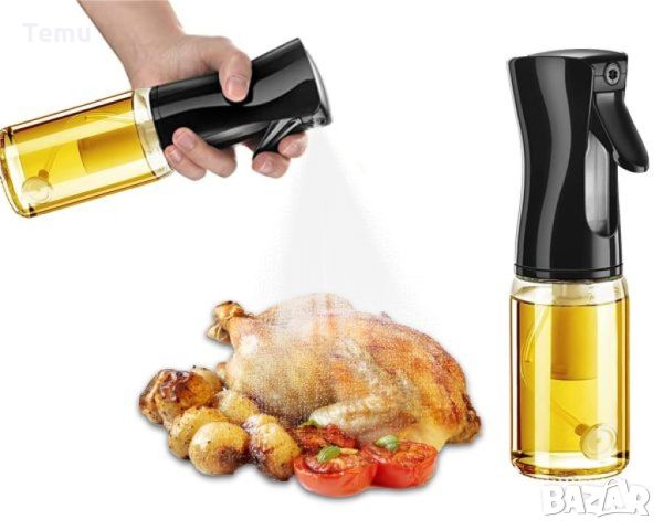 Стъклена бутилка – диспенсър за олио или оцет, снимка 5 - Аксесоари за кухня - 45681430
