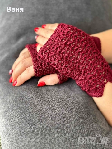 Памучни дамски ръкавици, снимка 4 - Ръкавици - 43102794