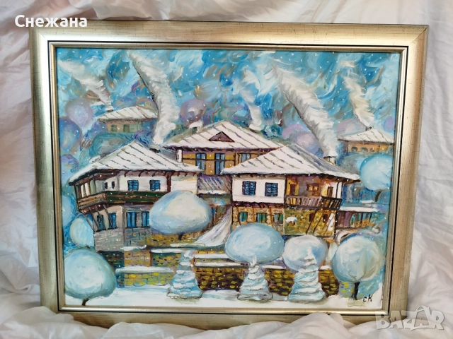 Картина "Бяла зима", снимка 2 - Картини - 52246697