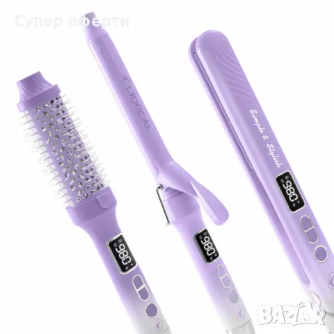 Комплект за прически Lexical 5 в 1 стил и грижа за косата, снимка 2 - Маши за коса - 49871294