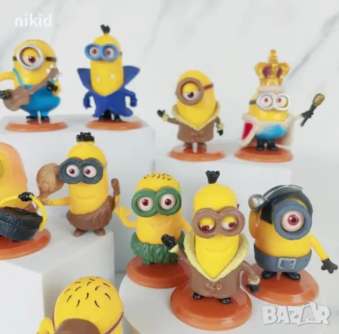 10 бр миньоните Minions миньони пластмасови фигурки играчки за игра и украса на торта фигурка, снимка 7 - Фигурки - 33406051