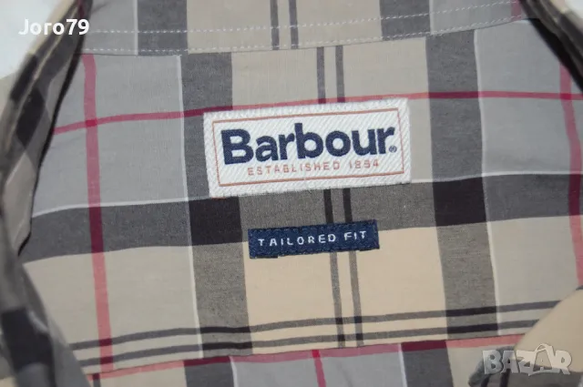 Нов Barbour Kippford Tailored Shirt Мъжка Риза С Дълъг Ръкав Ежедневна Раз.L, снимка 7 - Пуловери - 48261215