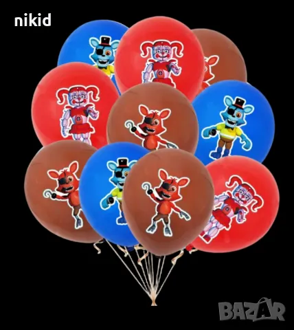 Five Nights at Freddy's Freddy Фреди Обикновен надуваем латекс латексов балон парти хелий или газ, снимка 4 - Други - 29187517